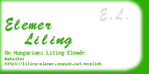 elemer liling business card